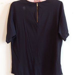 Black Silk J.Crew Short Sleeve Top